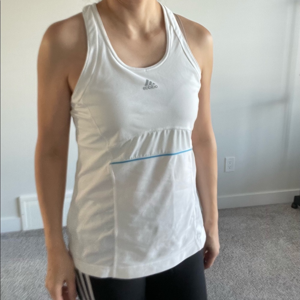 Adidas white top